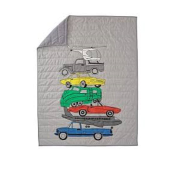 SALE!!!! The Land of the Nod Traffic Jam Quilt 66x86 Queen - Picture 4 of 5
